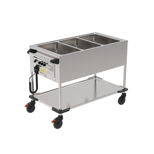 Rieber ZUB 3-Wannen Bain-Marie-Wagen 3 Becken Speisenausgabewagen