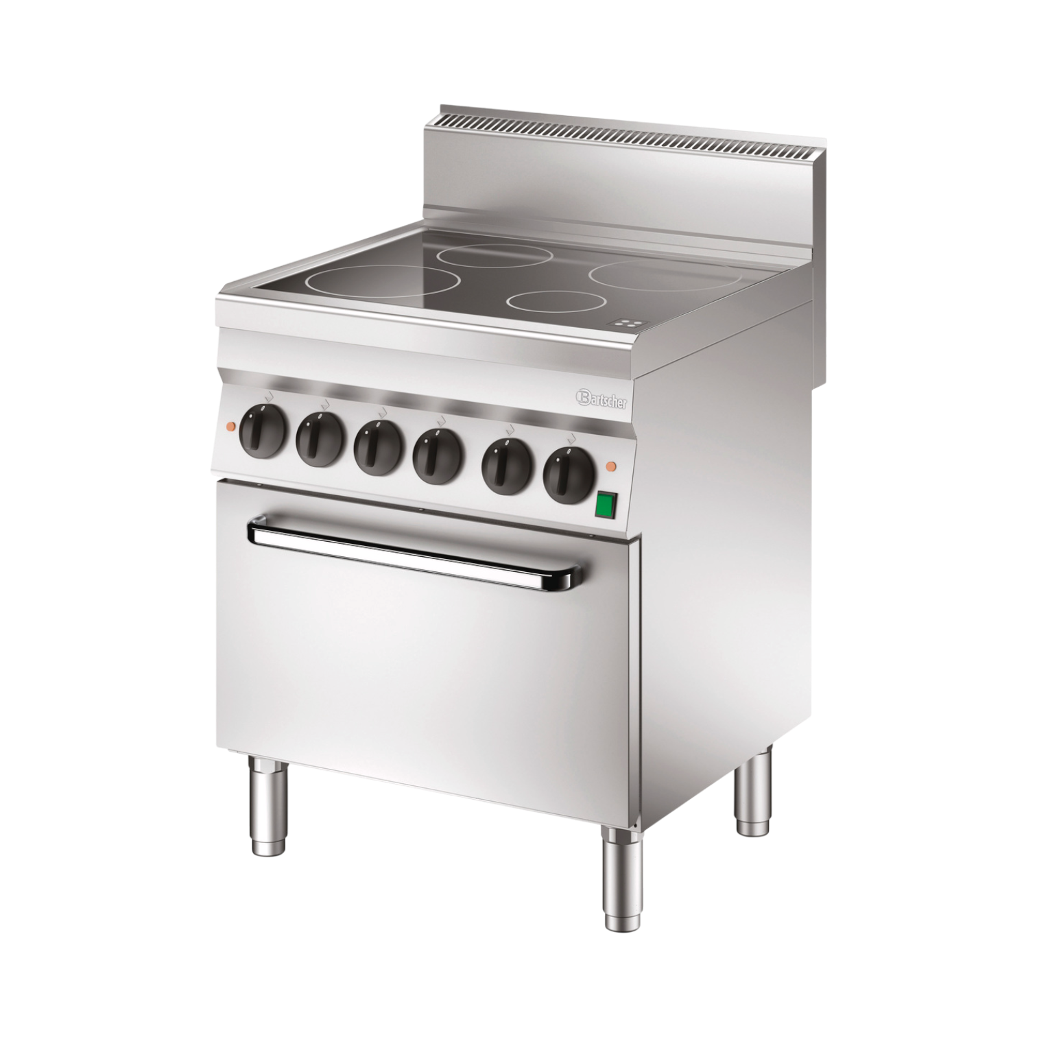 Bartscher Elektroherd 650, B700, 4 Felder mit Backofen, EBO