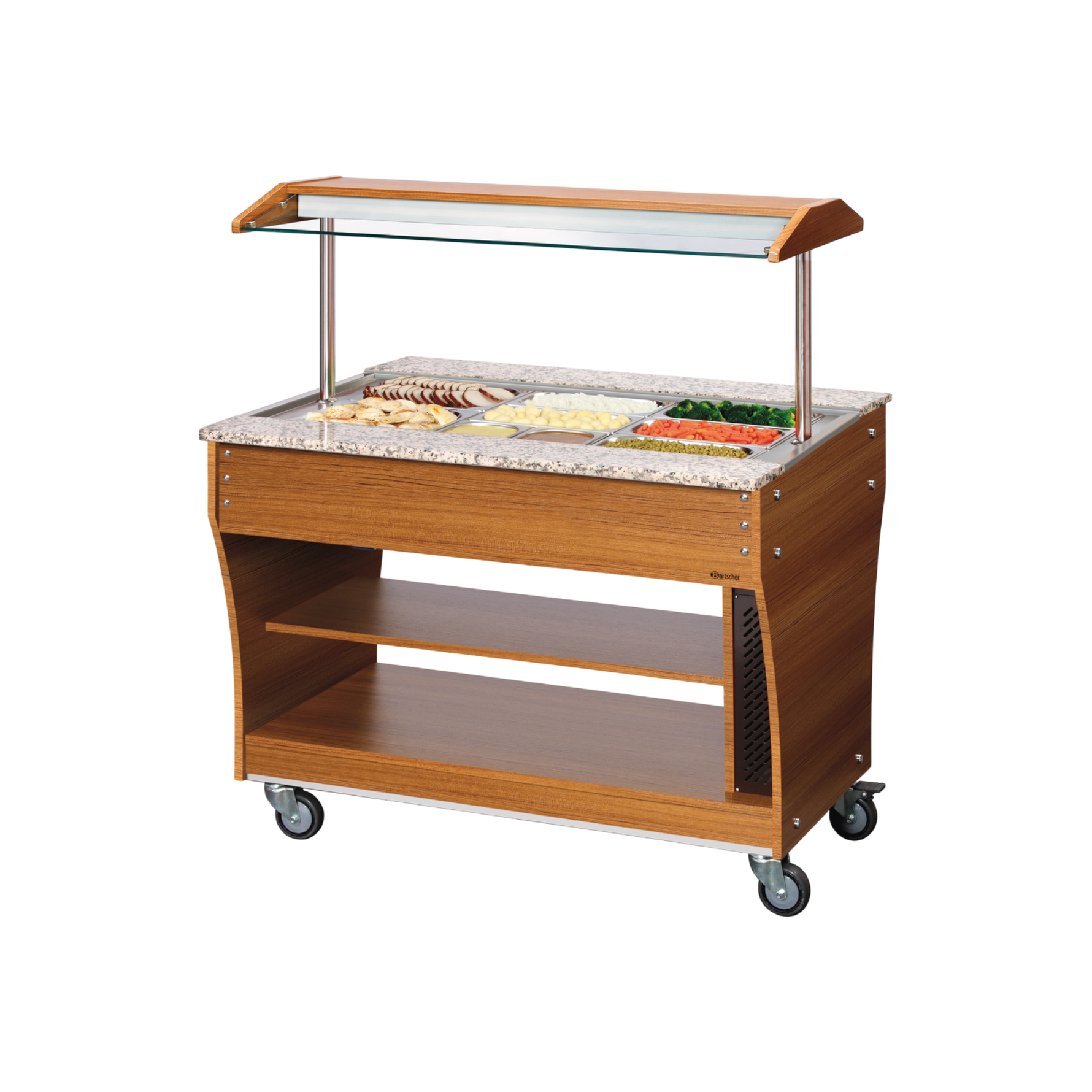 Bartscher Buffetwagen, warm, 3x 1/1GN