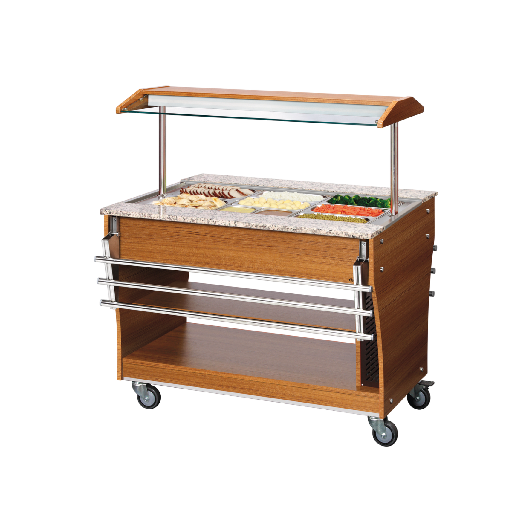 Bartscher Buffetwagen, warm, 3x 1/1GN