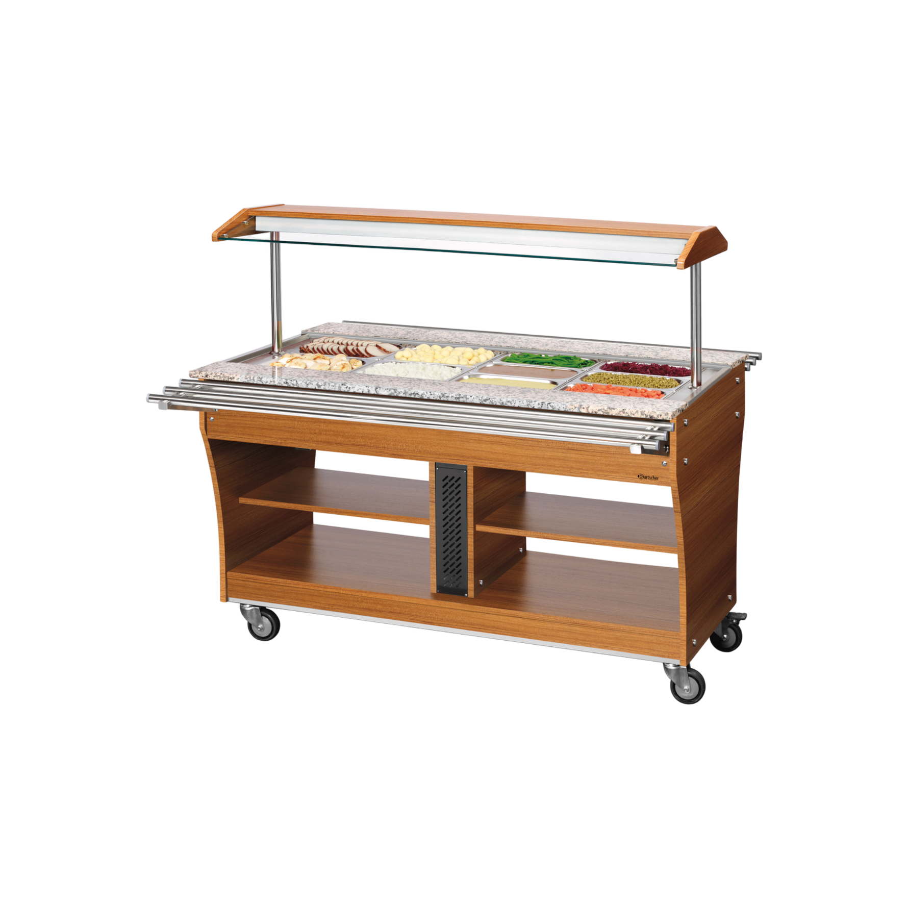 Bartscher Buffetwagen, warm, 4x 1/1GN