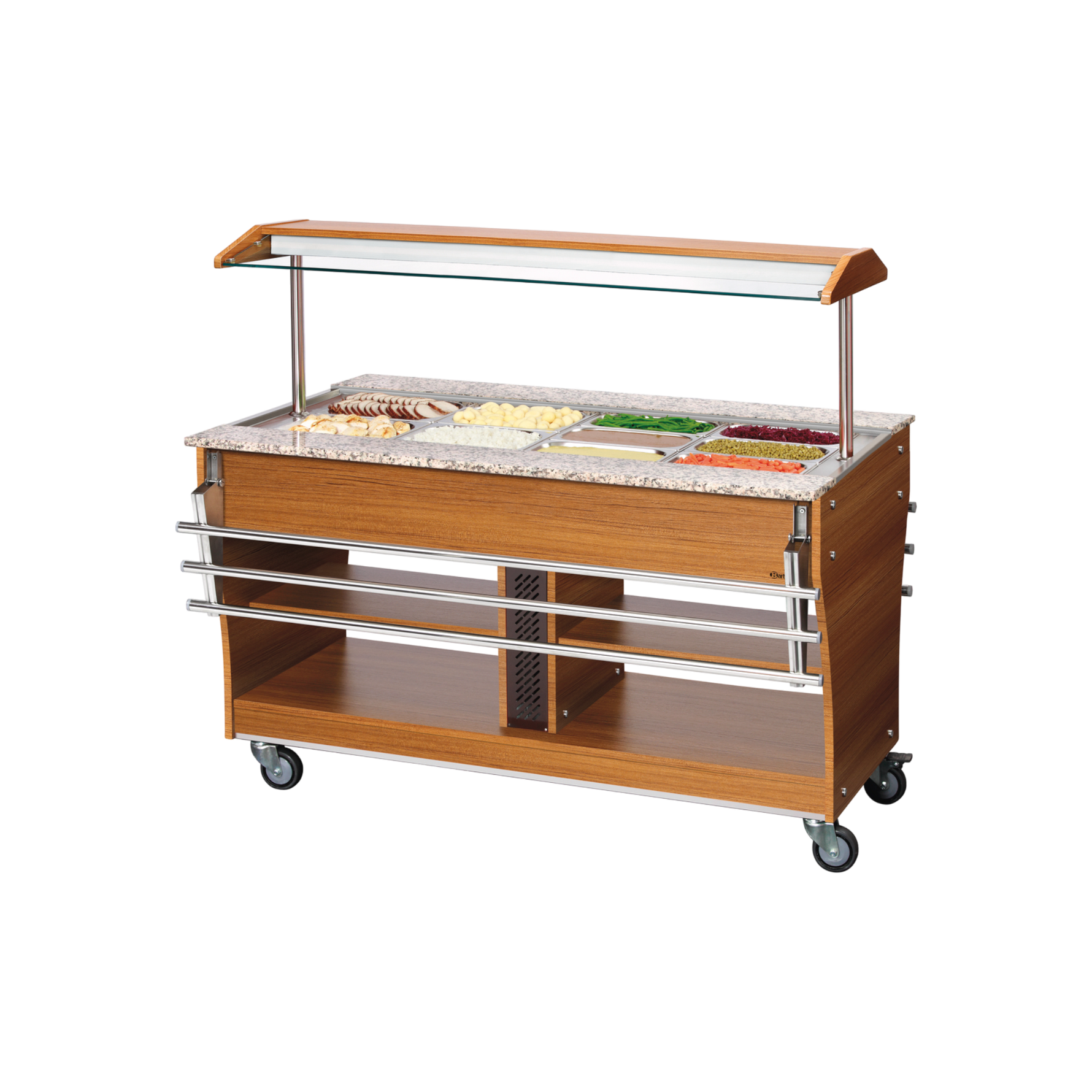 Bartscher Buffetwagen, warm, 4x 1/1GN