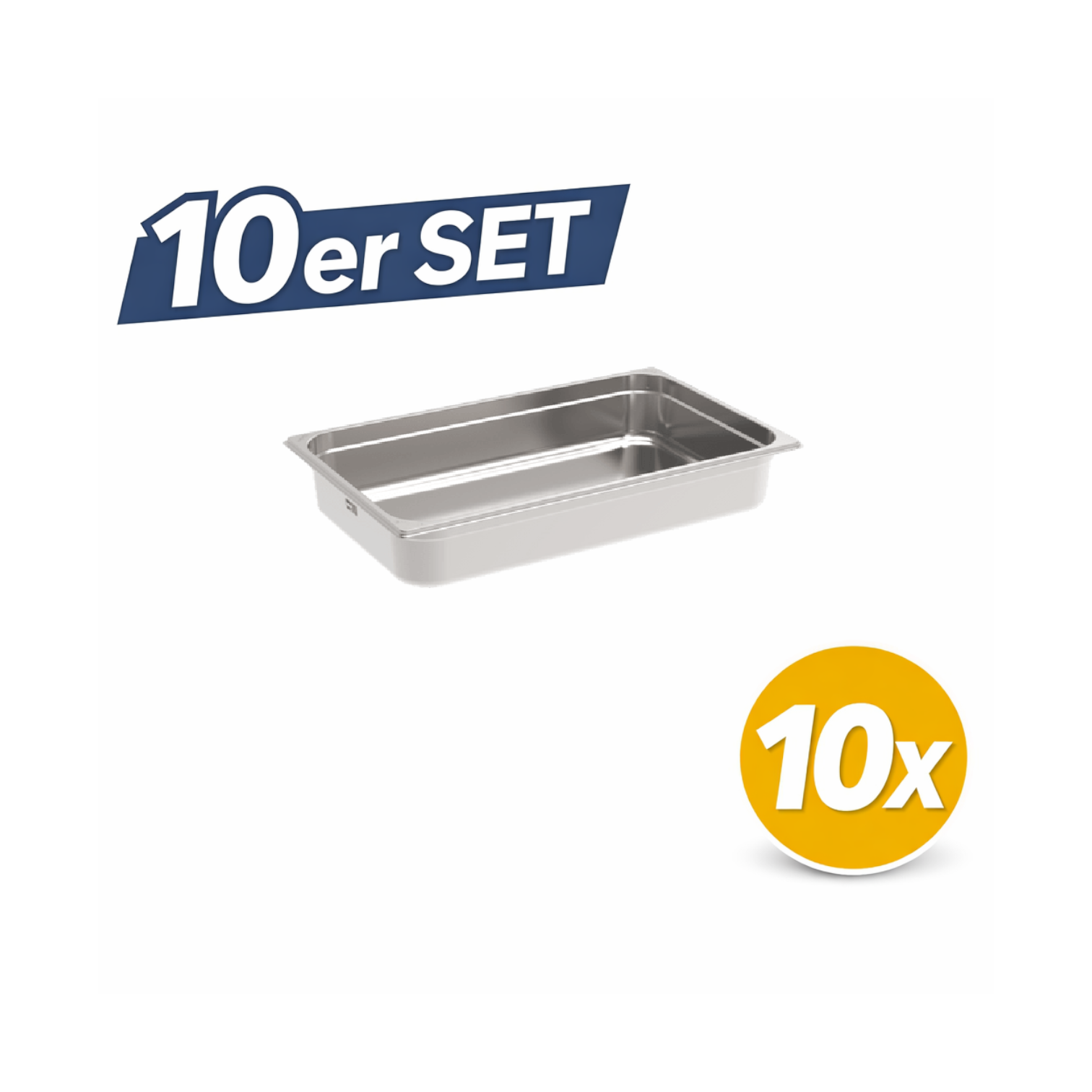10 Stück Rieber GNONE®-Behälter 1/1 100 (GN 1/1 - 100mm)