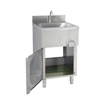 Edelstahl Handwaschbecken eckige Form, 50x50x85 cm