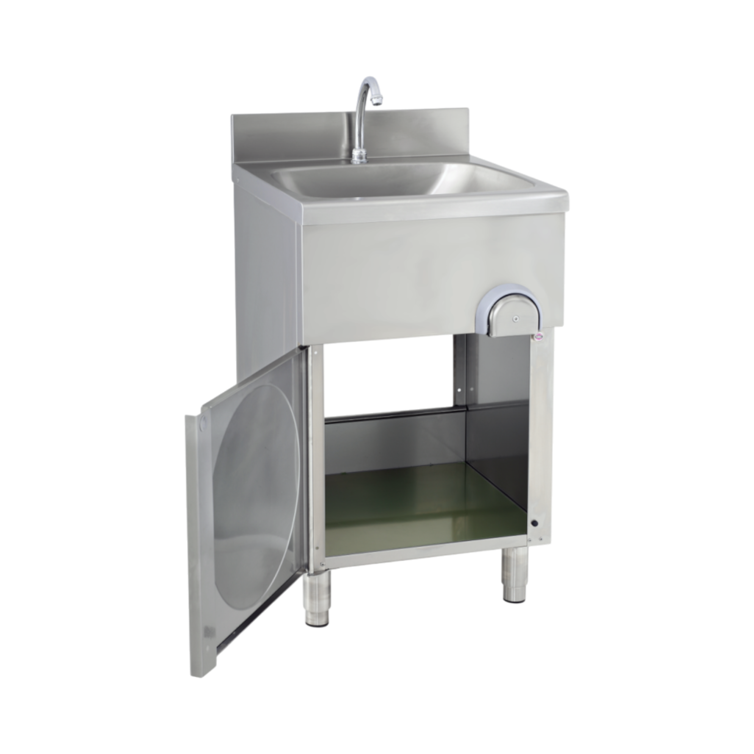 Edelstahl Handwaschbecken eckige Form, 50x50x85 cm