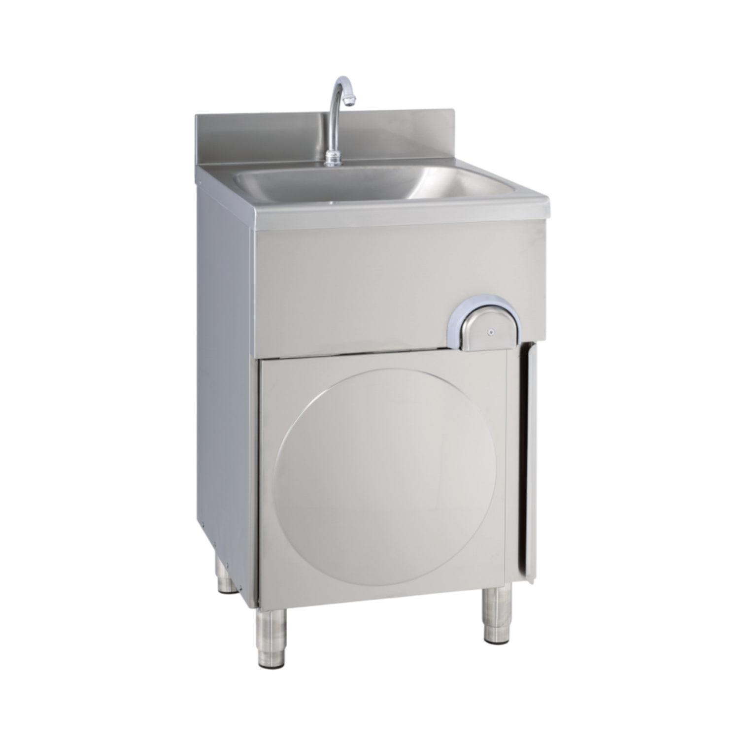 Edelstahl Handwaschbecken eckige Form, 50x50x85 cm