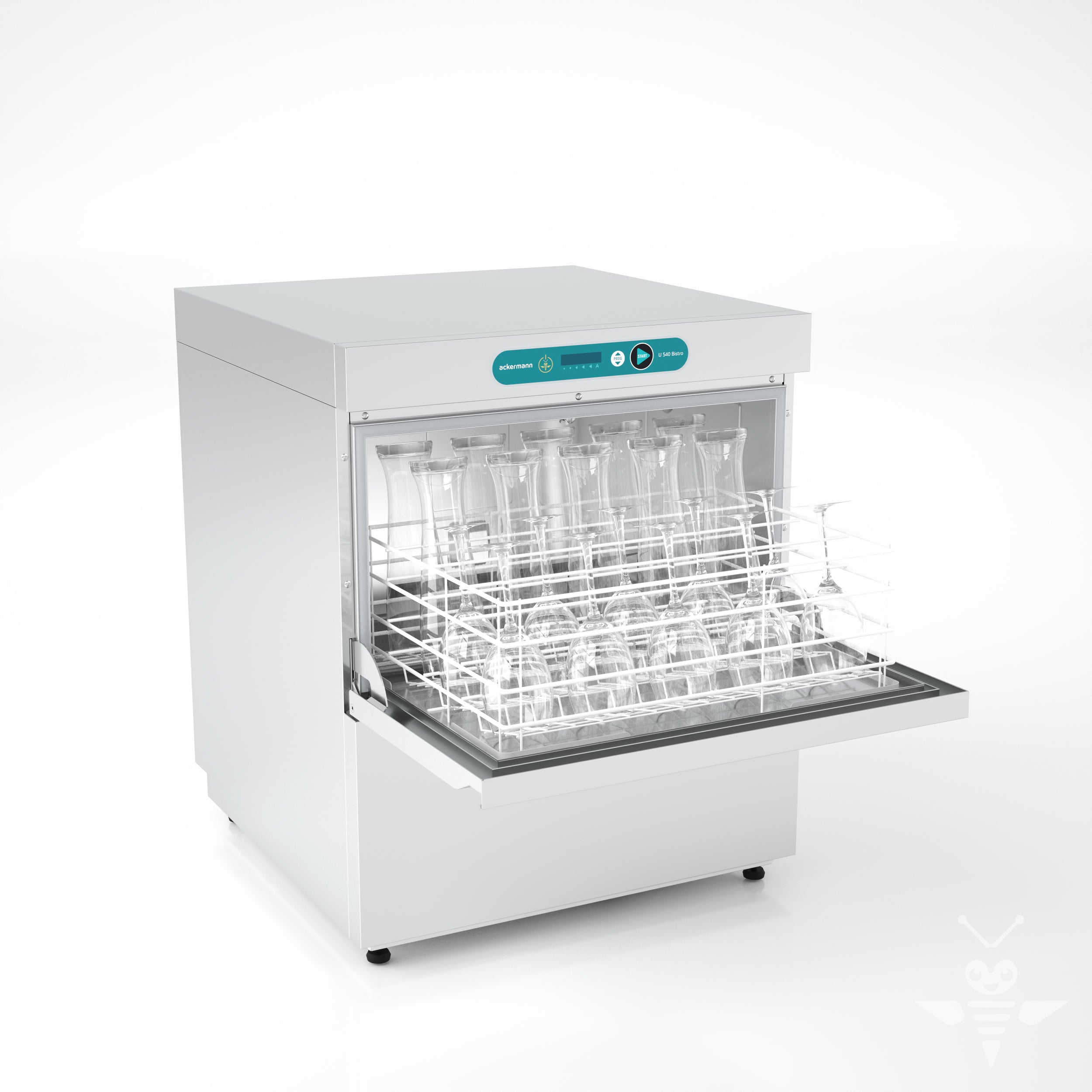 Ackermann Untertisch-Gläser- und Bistrospülmaschinen U 540 Bistro für Körbe 500x500mm 400V