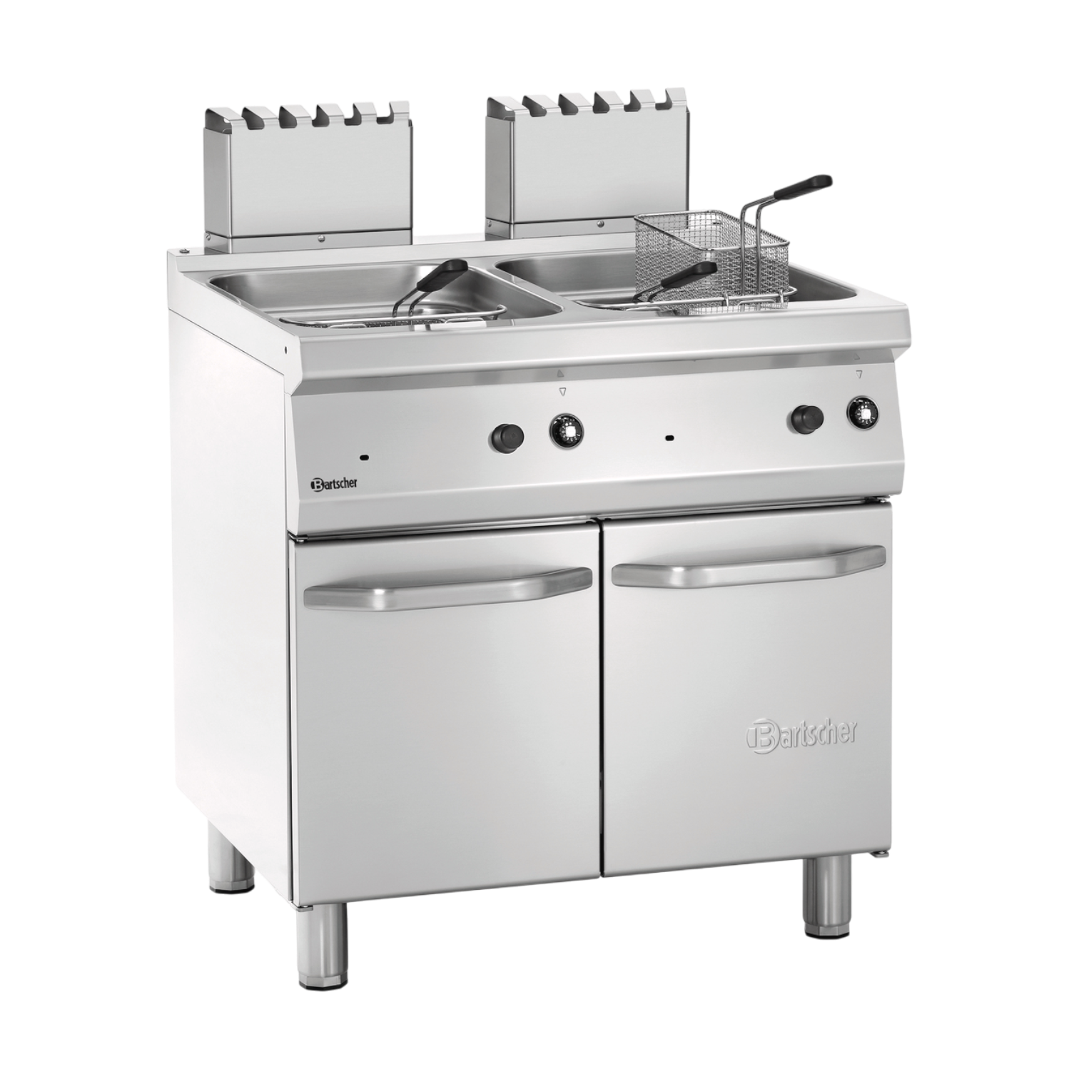 Bartscher Fritteuse Gas, 700, B800, 2x15L Doppelfritteuse