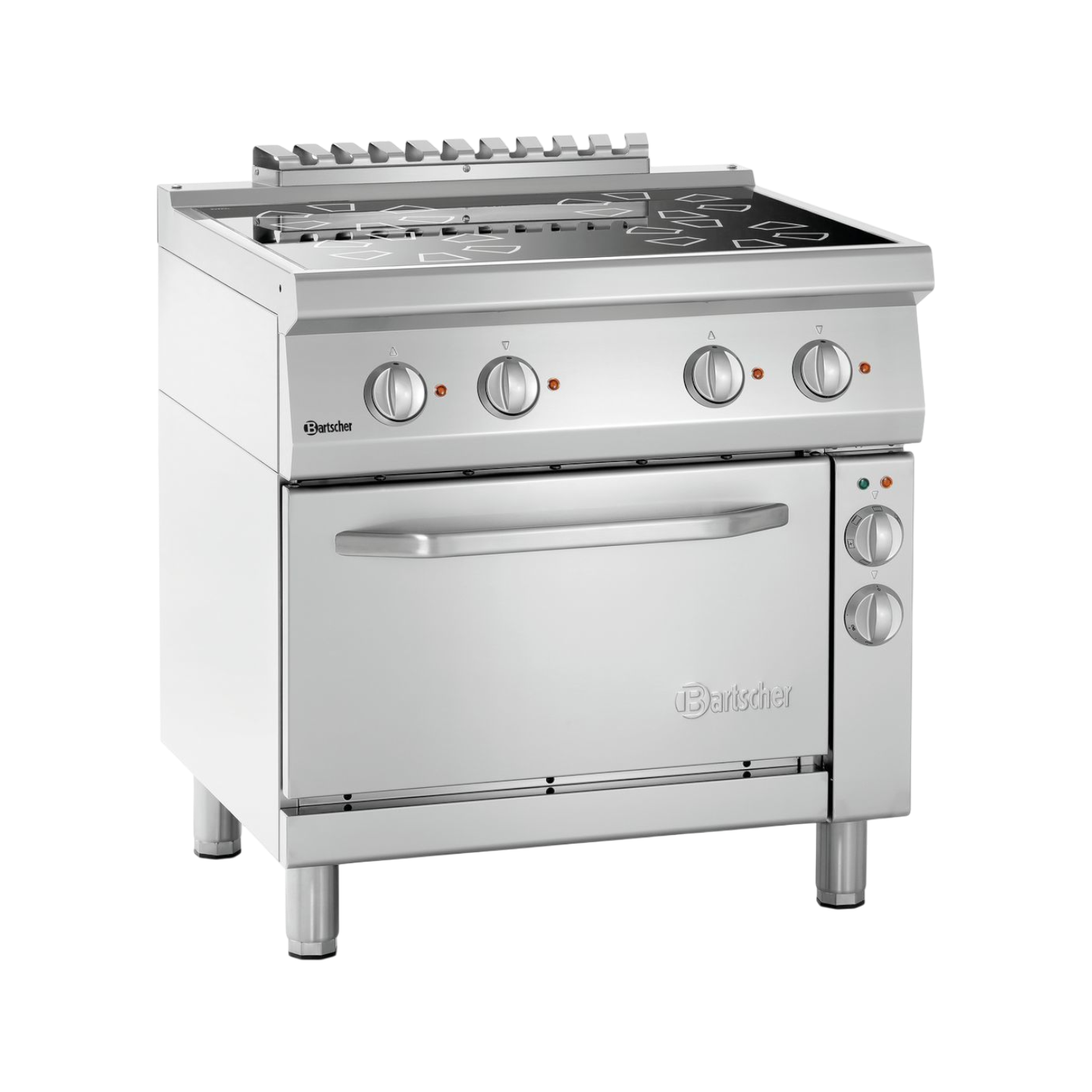 Bartscher Elektroherd 700, 4 Felder, EBO mit Umluft-Backofen