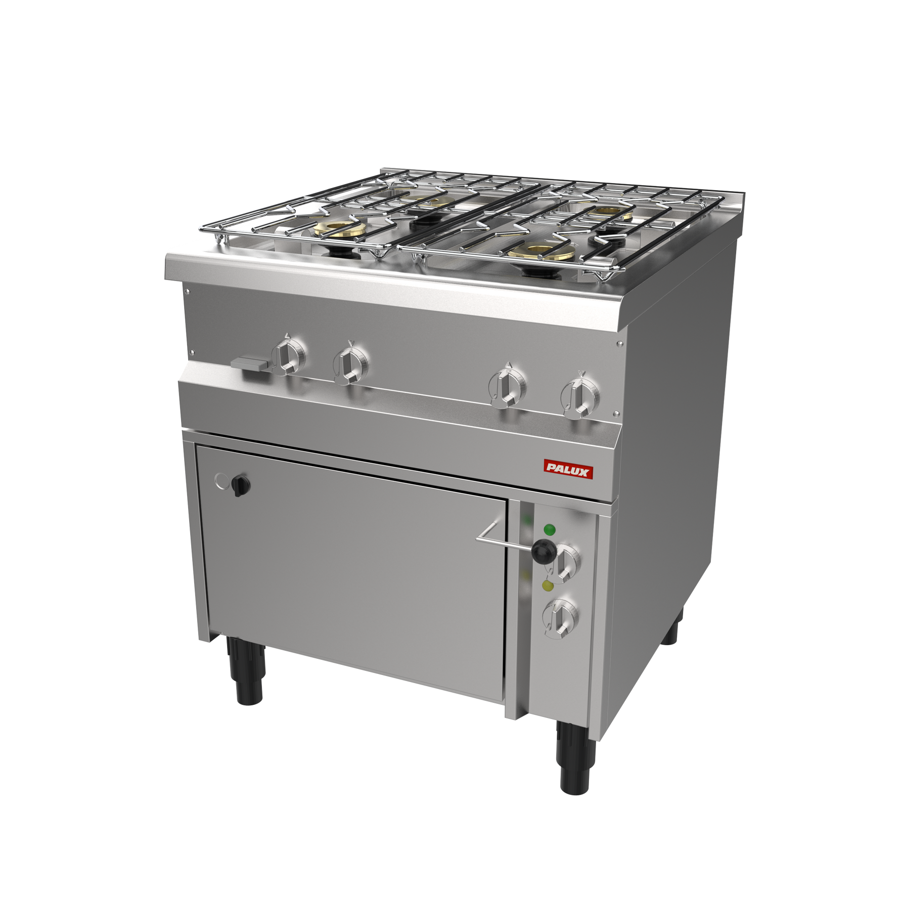 PALUX FunctionLine 4-Flammen Gasherd mit Elektro Backofen GN 1 1/2