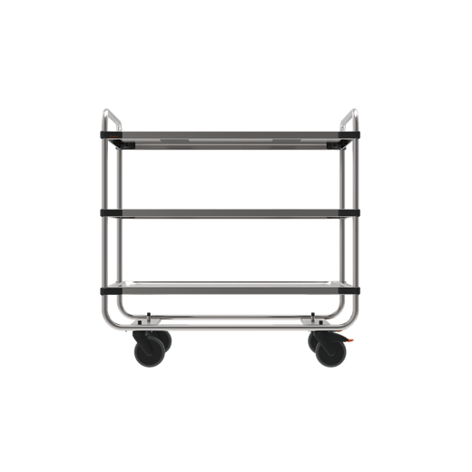 Rieber Servierwagen servo+ 1060 - 3 Borde montiert, extra robust aus Edelstahl in schwerer Ausführung