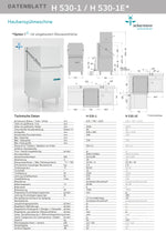 Ackermann Haubenspülmaschine Geschirrspülmaschine H 530-1 400V