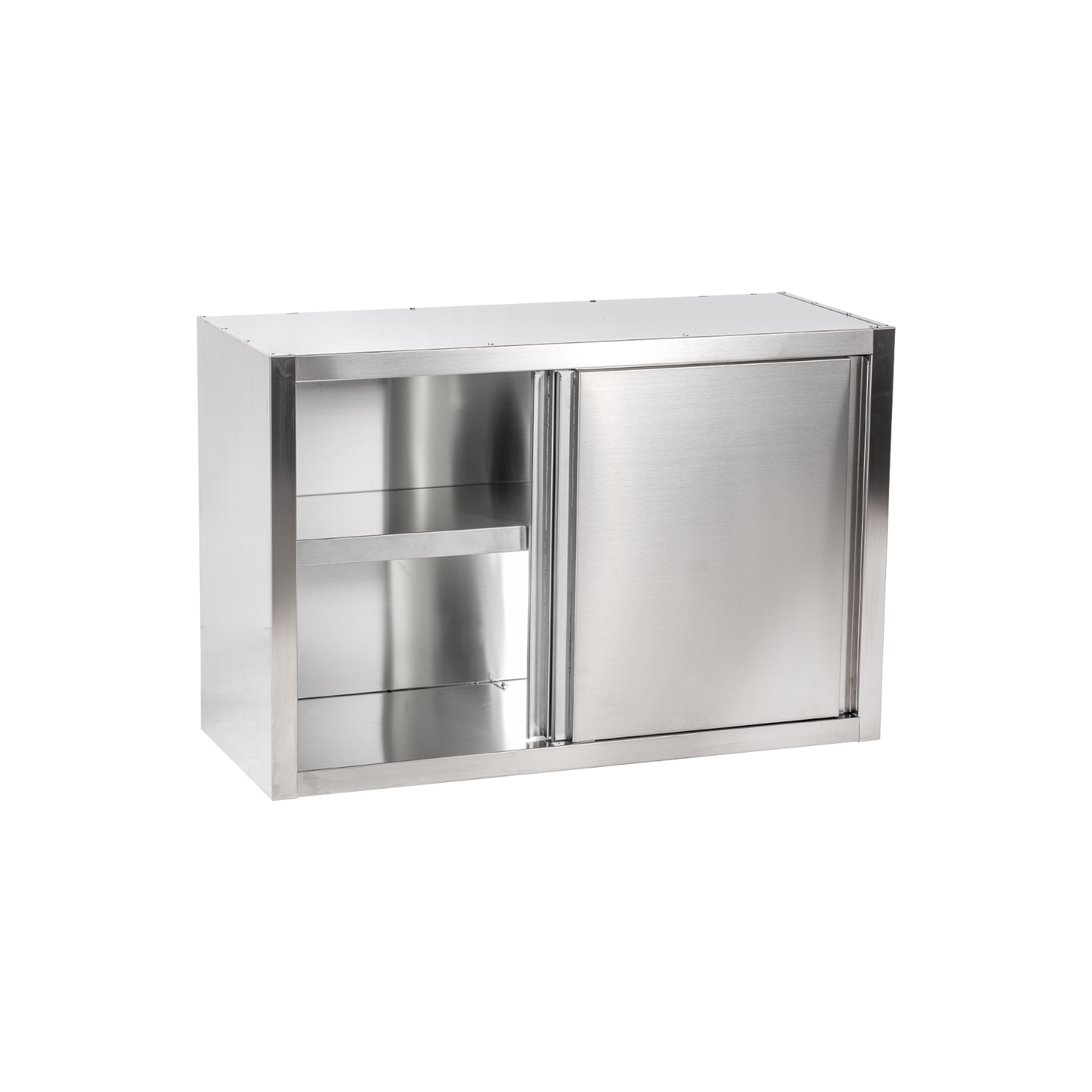 Edelstahl Wandhängeschrank mit Schiebetüren B 150cm x H 65cm