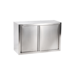 Edelstahl Wandhängeschrank mit Schiebetüren B 180cm x H 65cm