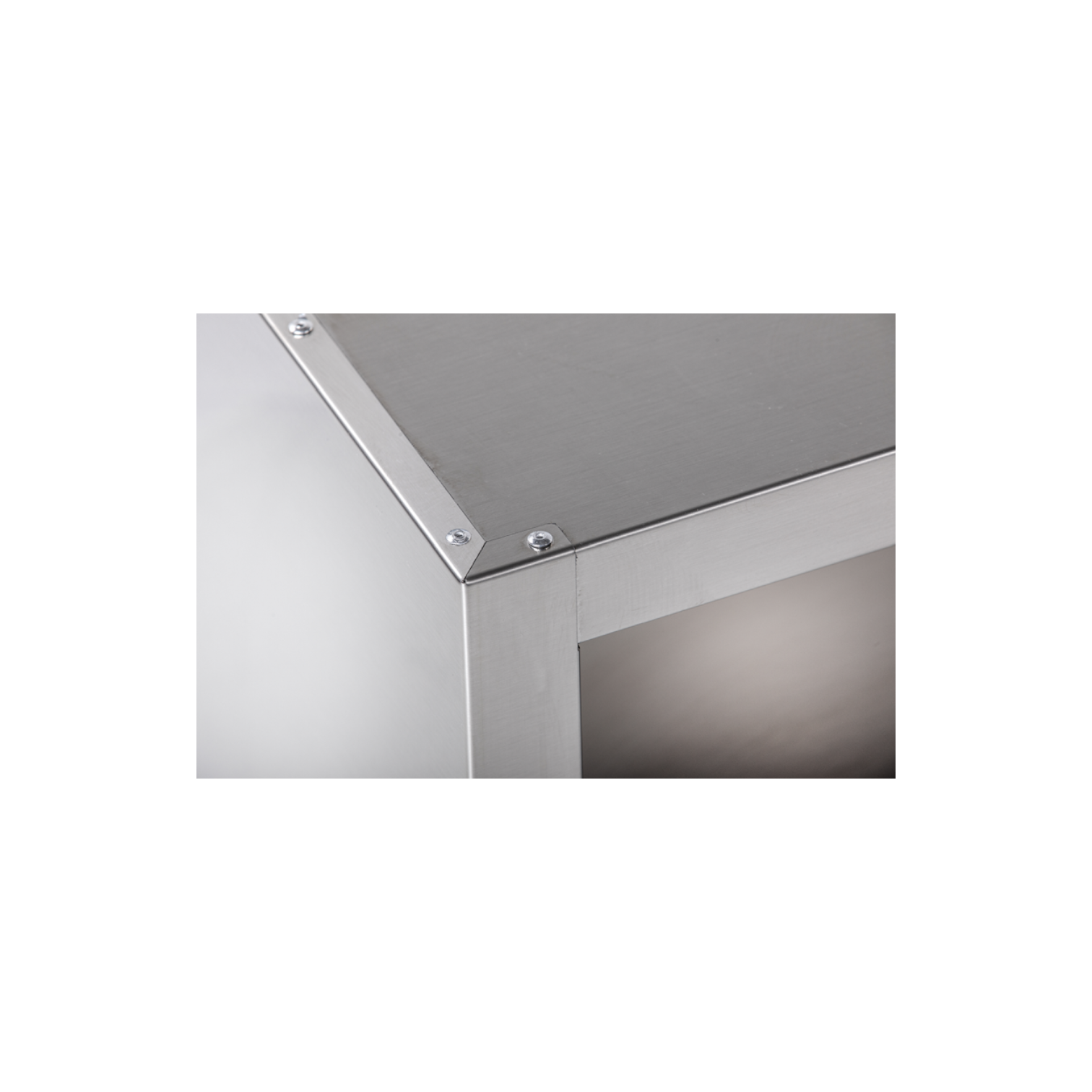 Edelstahl Wandhängeschrank mit Schiebetüren B 180cm x H 65cm