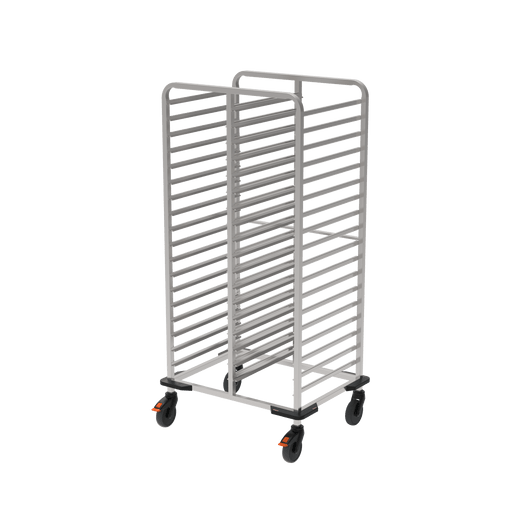 Rieber Edelstahl GN-Regalwagen 2x1/1 - Stoßecken GN-Wagen