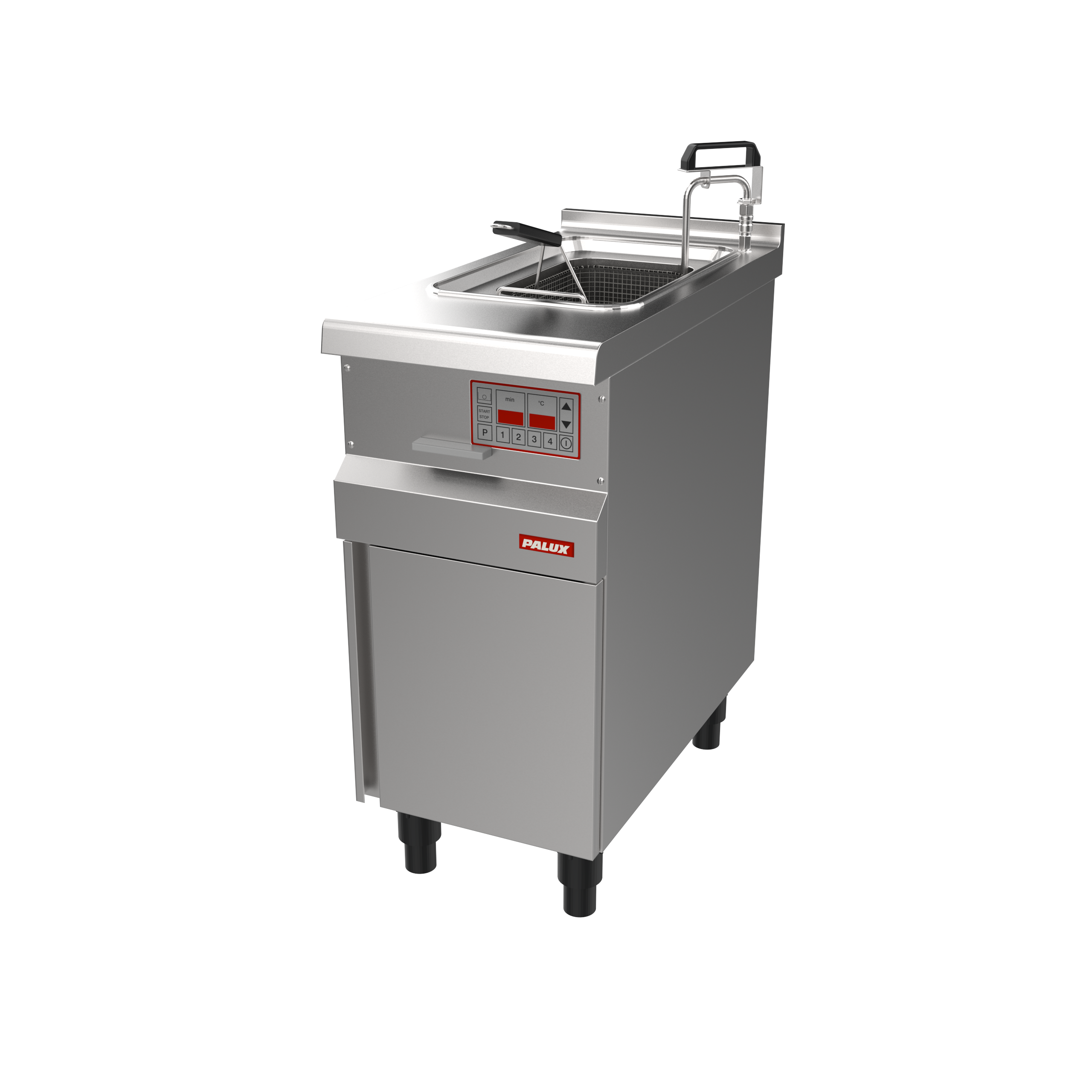 PALUX FunctionLine Einbecken-Fritteuse mit Elektroniksteuerung Plus, Filtersystem und Pumpe