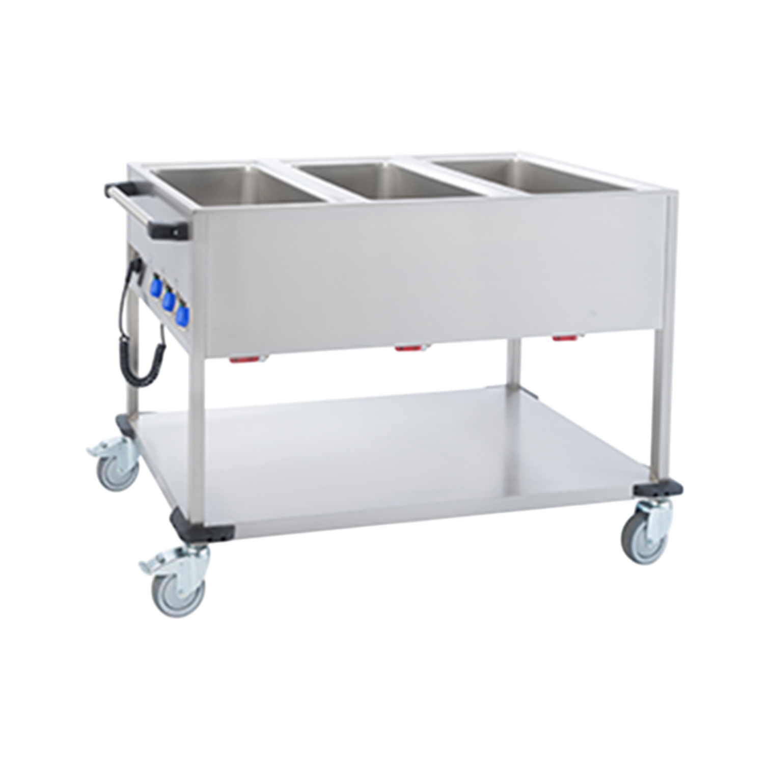 Mobiltherm Bain-Marie-Wagen BW3K 3 x 1/1 GN Fahrbarer Speisenausgabewagen