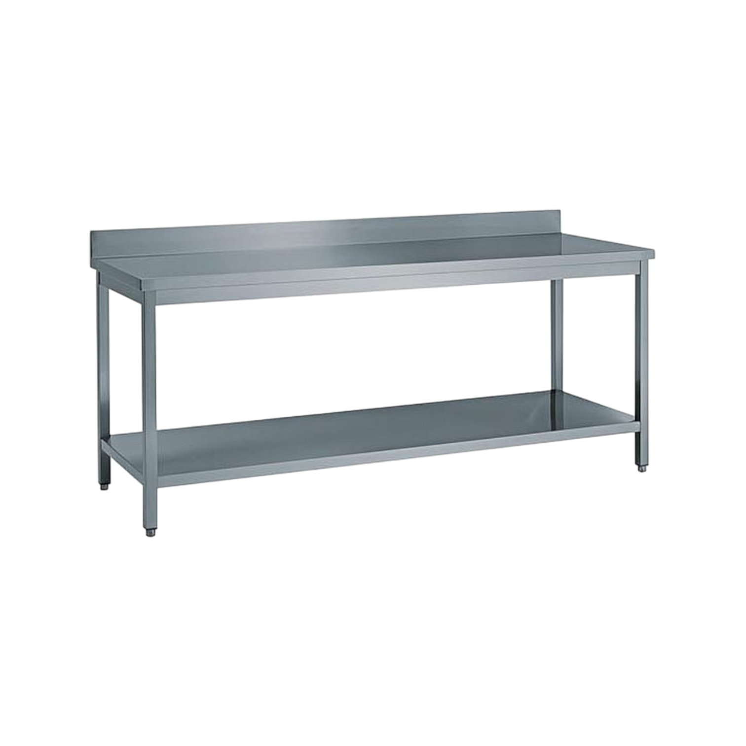 Edelstahl Arbeitstisch mit Aufkantung B 100cm x T 70cm