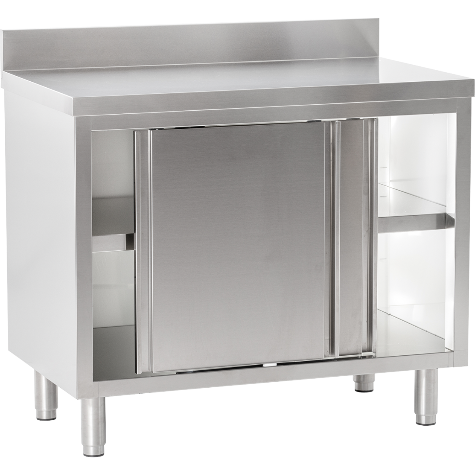 Edelstahl Arbeitsschrank mit Aufkantung B 100cm x T 60cm