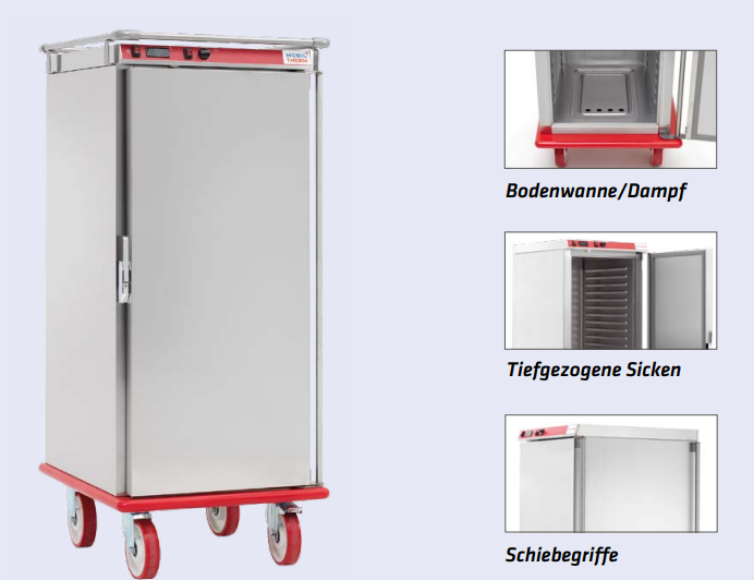 Mobiltherm Wärmewagen UB 2200 Umluftheizung mit Dampferzeuger 21x2/1 GN